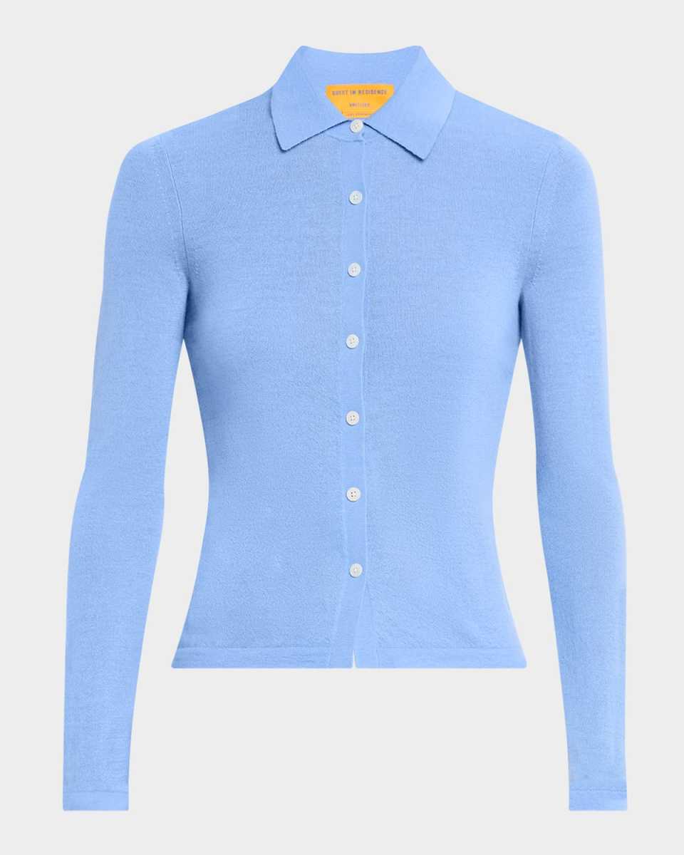 Elle Cashmere Button-Front Shirt